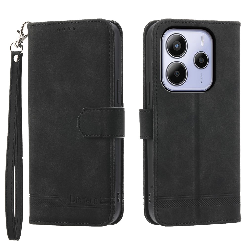 DIERFENG knížkové pouzdro na Xiaomi Redmi Note 14 - černé