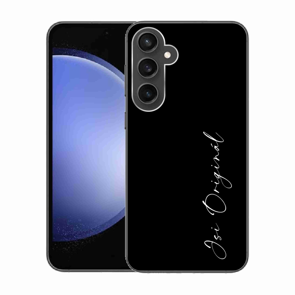 Gelový kryt mmCase na Samsung Galaxy S23 FE - jsi originál černé pozadí