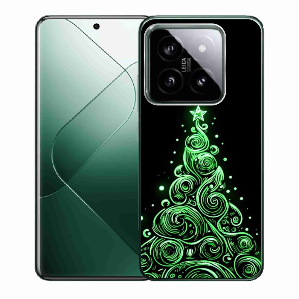 Gelový kryt mmCase na Xiaomi 14 - neonový vánoční stromek 3