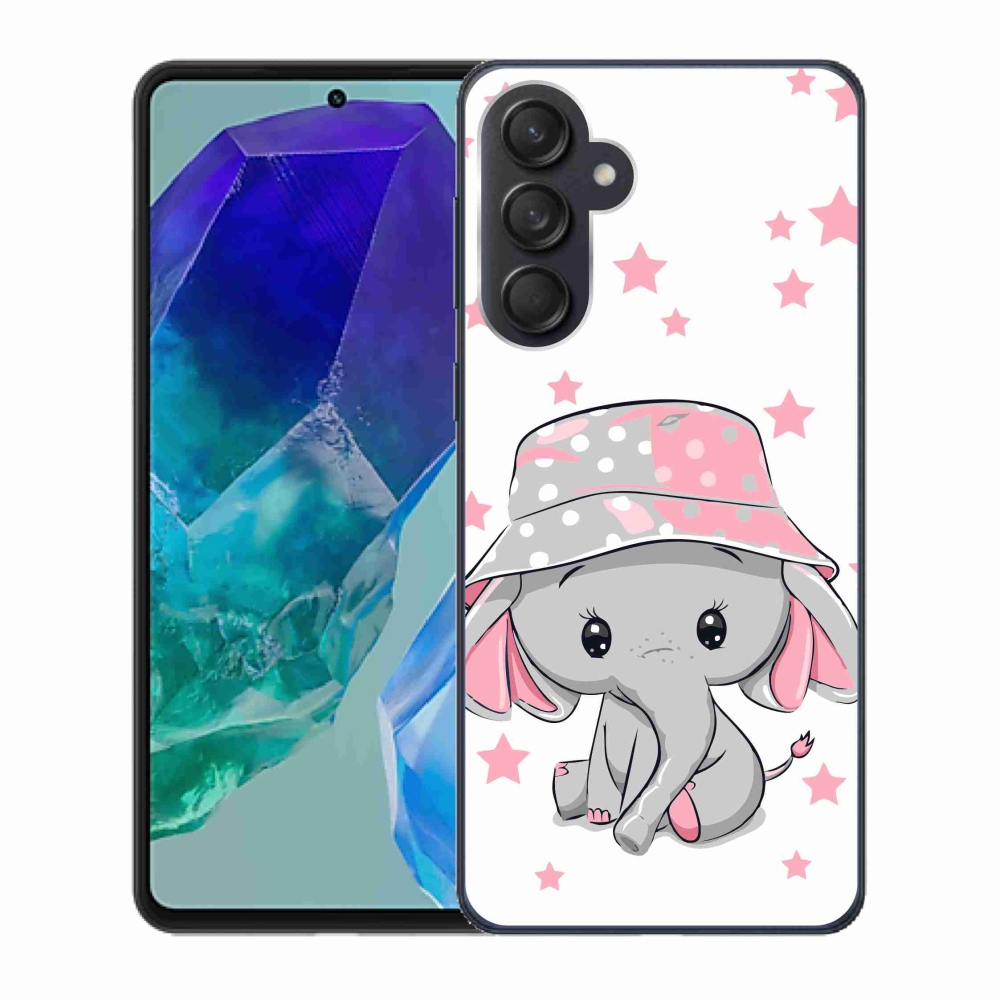 Gelový kryt mmCase na Samsung Galaxy M55 5G - růžový slon
