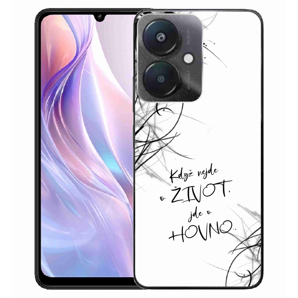 Gelový kryt mmCase na Xiaomi Redmi 13C 5G  - vtipný text 16 bílé pozadí