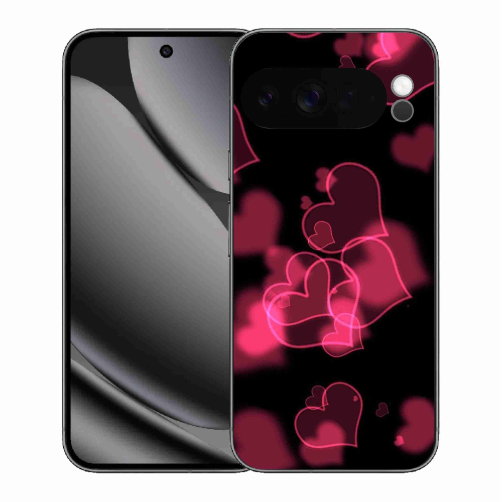 Gelový kryt mmCase na Google Pixel 10 Pro XL - červená srdíčka