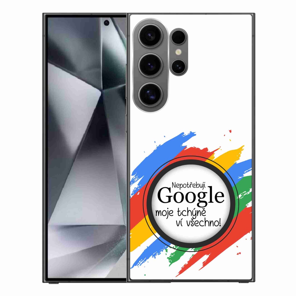Gelový kryt mmCase na Samsung Galaxy S24 Ultra - tchýně ví všechno bílé pozadí