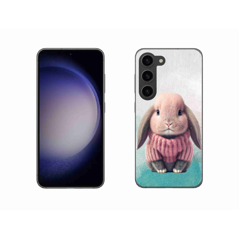 Gelový kryt mmCase na Samsung Galaxy S23 5G - králíček ve svetru
