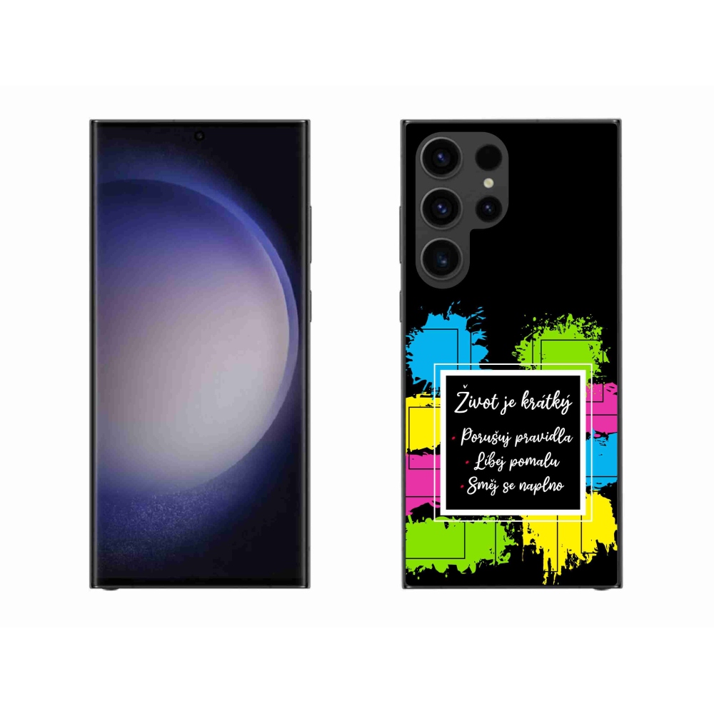 Gelový kryt mmCase na Samsung Galaxy S23 Ultra 5G - citát 5 černé pozadí