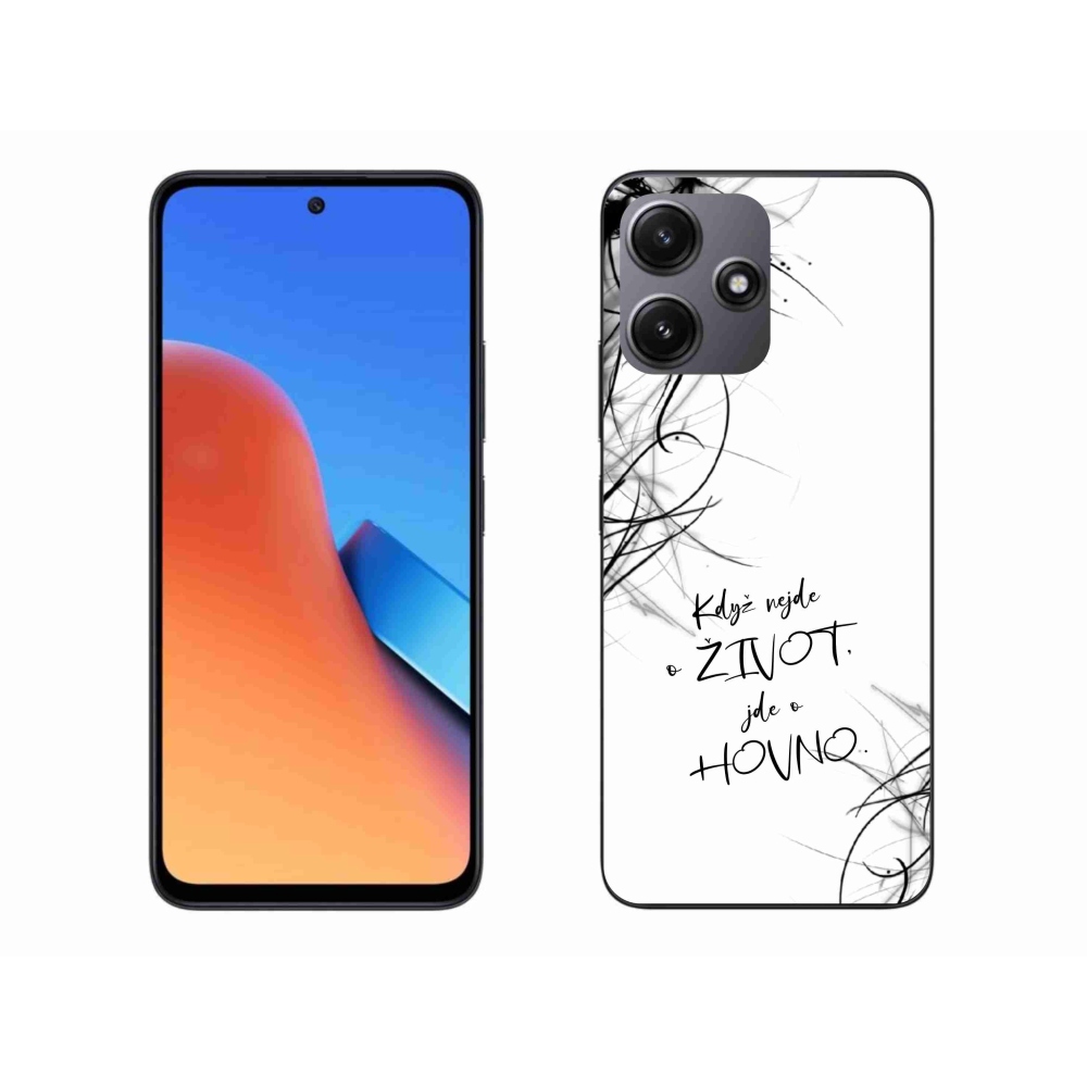 Gelový kryt mmCase na Xiaomi Redmi 12 5G - vtipný text 16 bílé pozadí