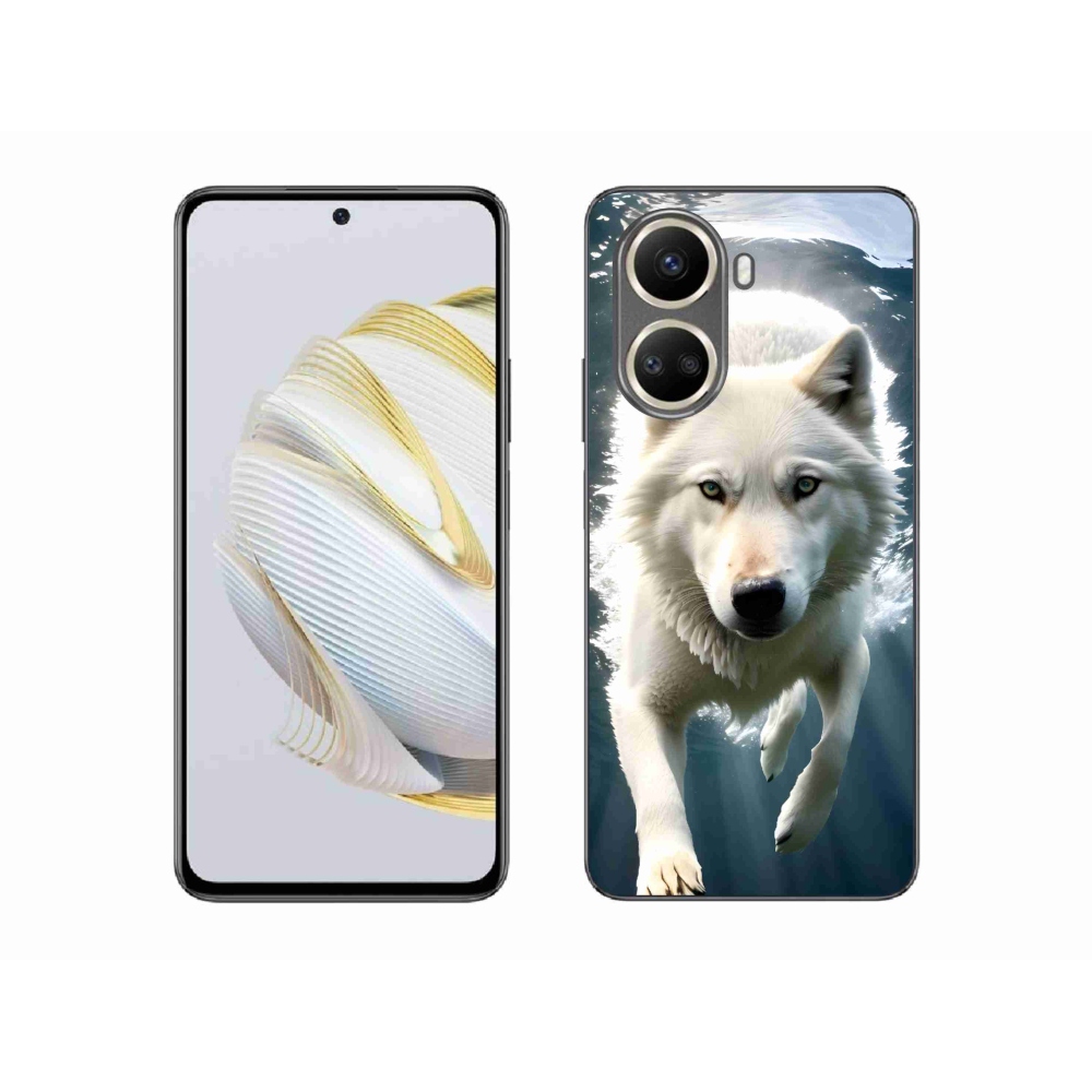 Gelový kryt mmCase na Huawei Nova 10 SE - bílý vlk