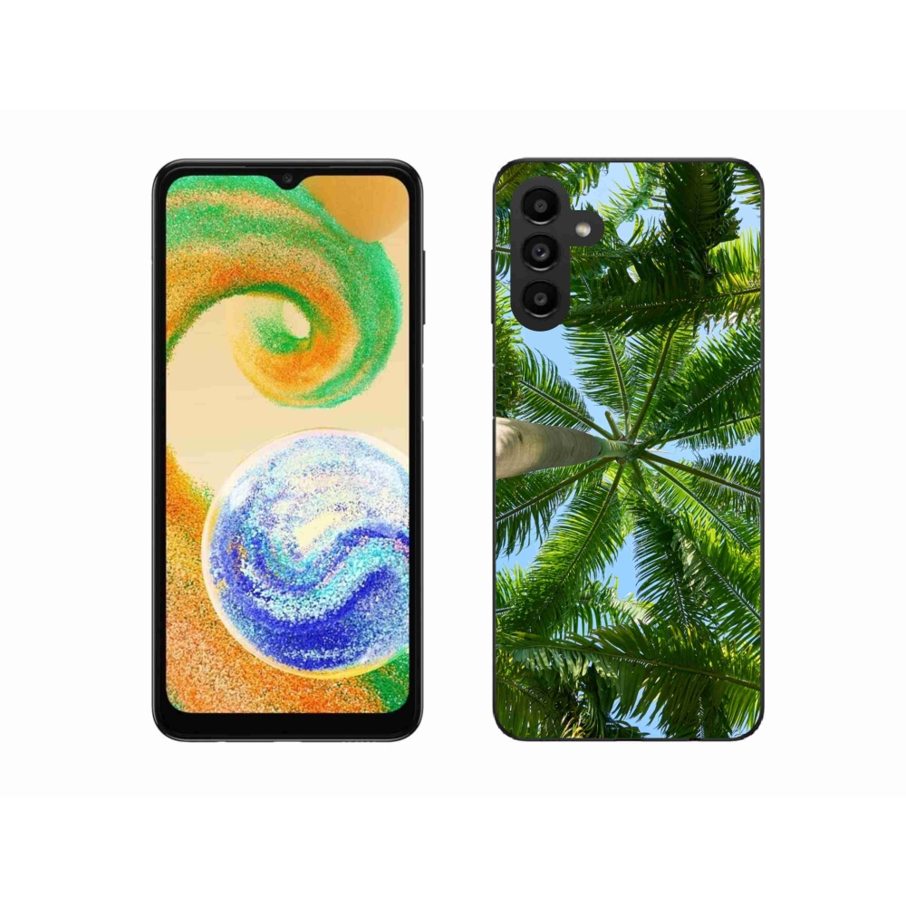 Gelový kryt mmCase na Samsung Galaxy A04s (164.7x76.7x9.1mm) - palmy
