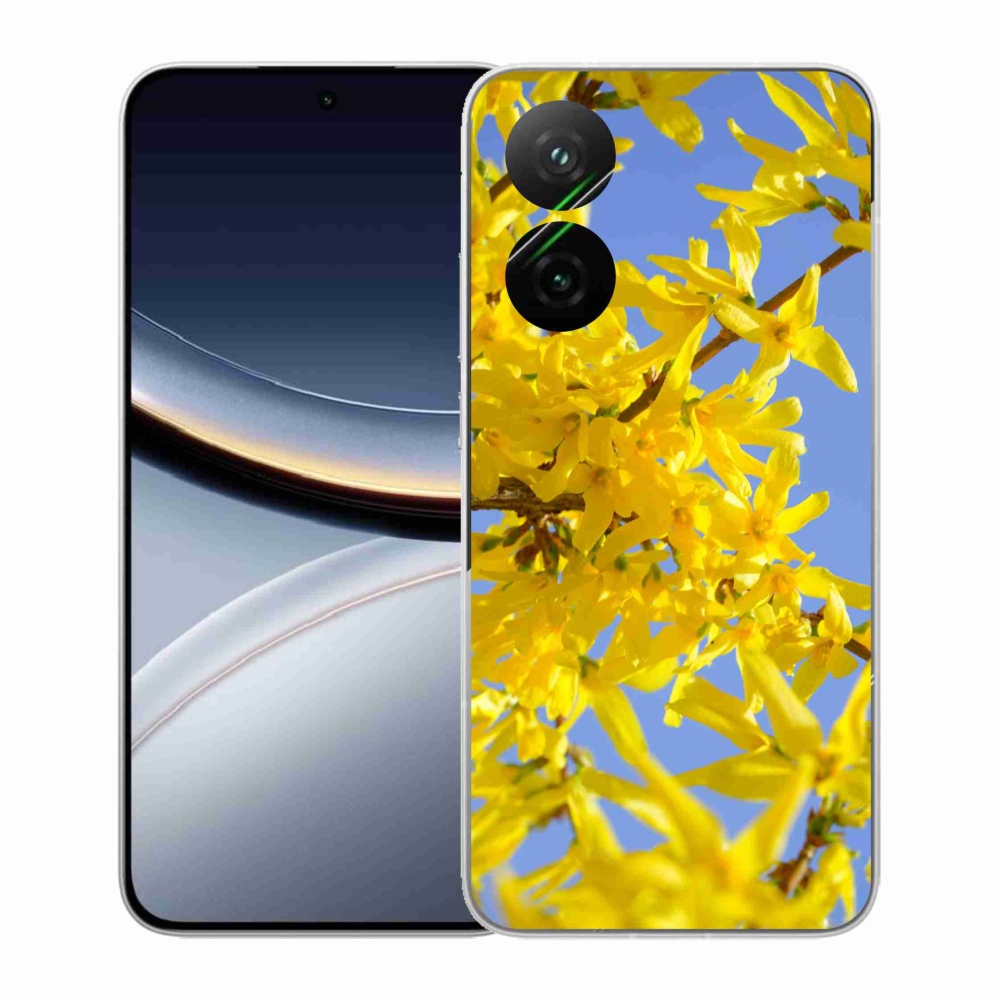 Gelový kryt mmCase na Xiaomi Poco F7 5G - žluté květy