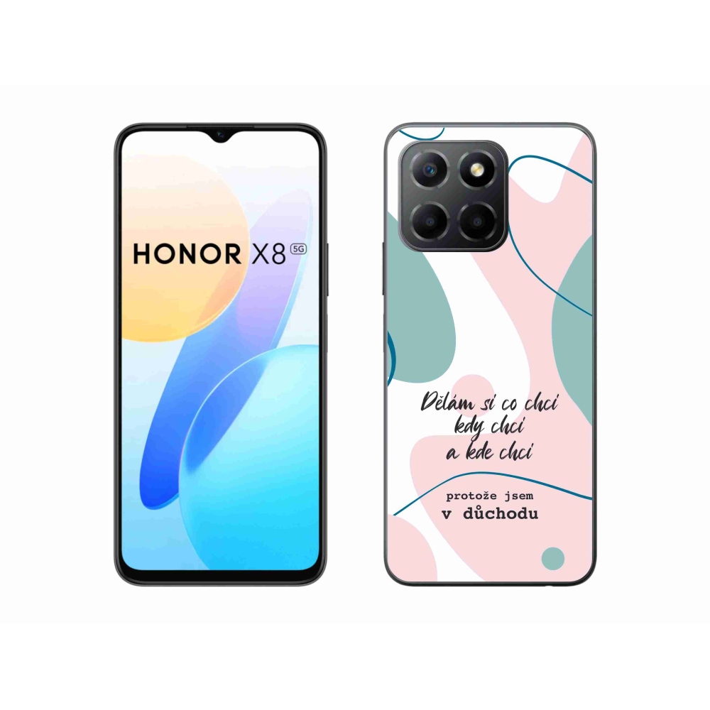 Gelový kryt mmCase na Honor X8 5G/Honor 70 Lite 5G - vtipný text 10 bílé pozadí