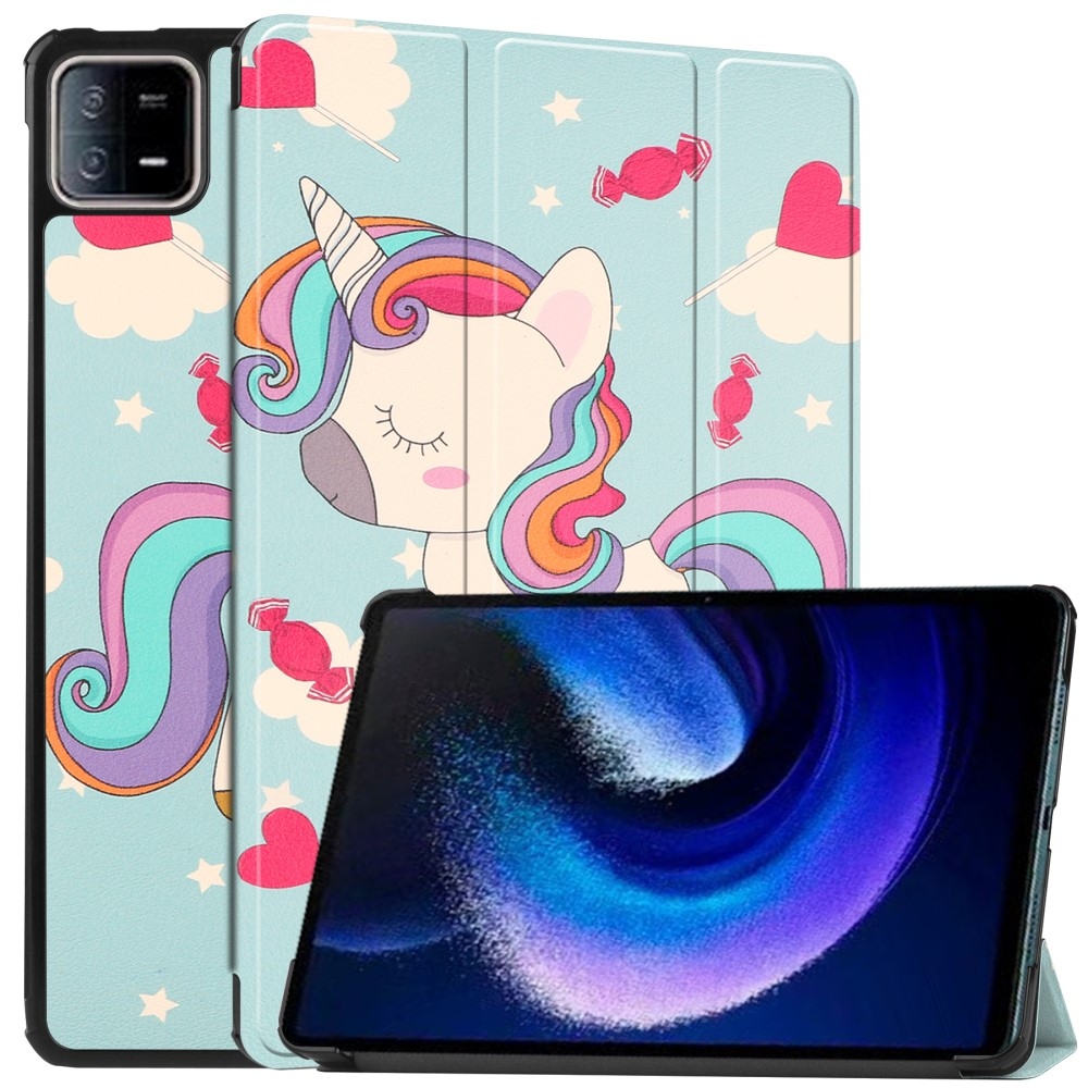 Print chytré zavírací pouzdro na Xiaomi Pad 6 - jednorožec