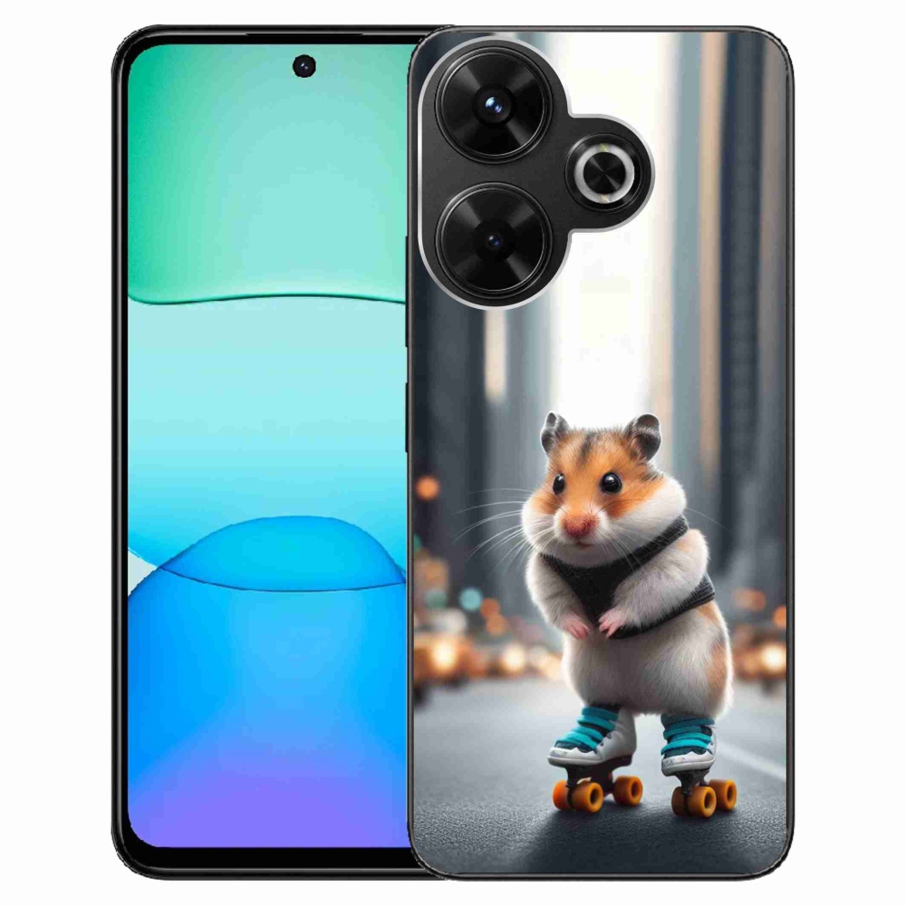 Gelový kryt mmCase na Xiaomi Redmi 13 4G/Poco M6 4G - křeček na bruslích