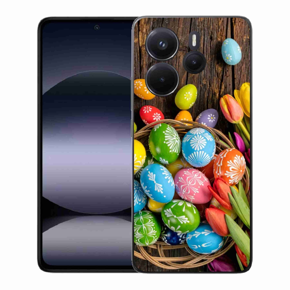 Gelový kryt mmCase na Xiaomi Redmi Note 14 - velikonoční vajíčka