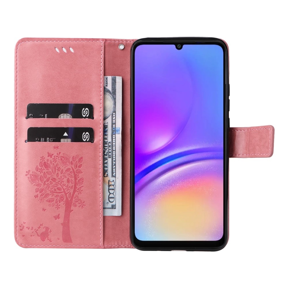 Trees knížkové pouzdro na Samsung Galaxy A06 4G - růžové