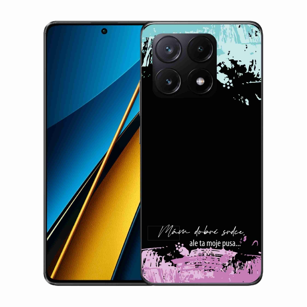 Gelový kryt mmCase na Xiaomi Poco X6 Pro 5G - vtipný text 3 černé pozadí