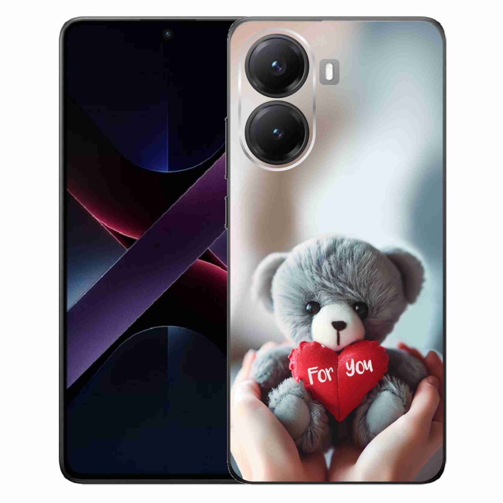 Gelový kryt mmCase na Xiaomi Poco X7 Pro 5G - medvídek pro zamilované