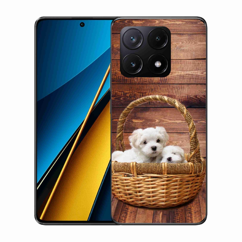 Gelový kryt mmCase na Xiaomi Poco X6 Pro 5G - štěňátka