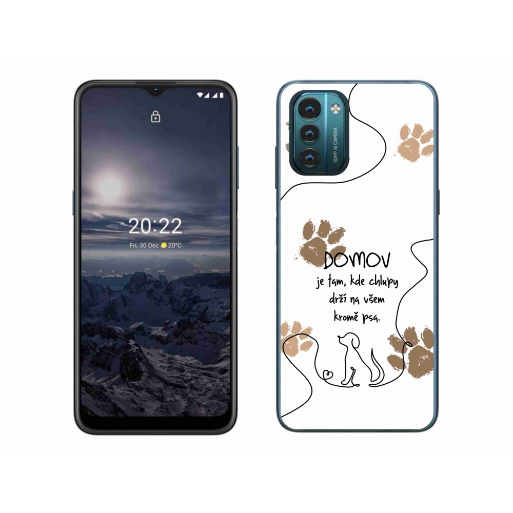 Gelový kryt mmCase na Nokia G11/G21 - psí motiv bílé pozadí