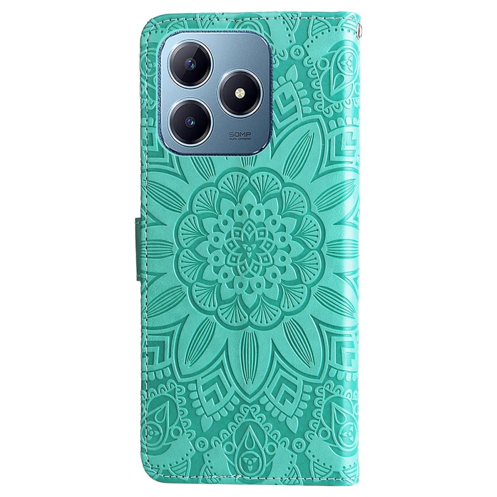 Sunflower knížkové pouzdro na Realme Note 60 - modrozelené