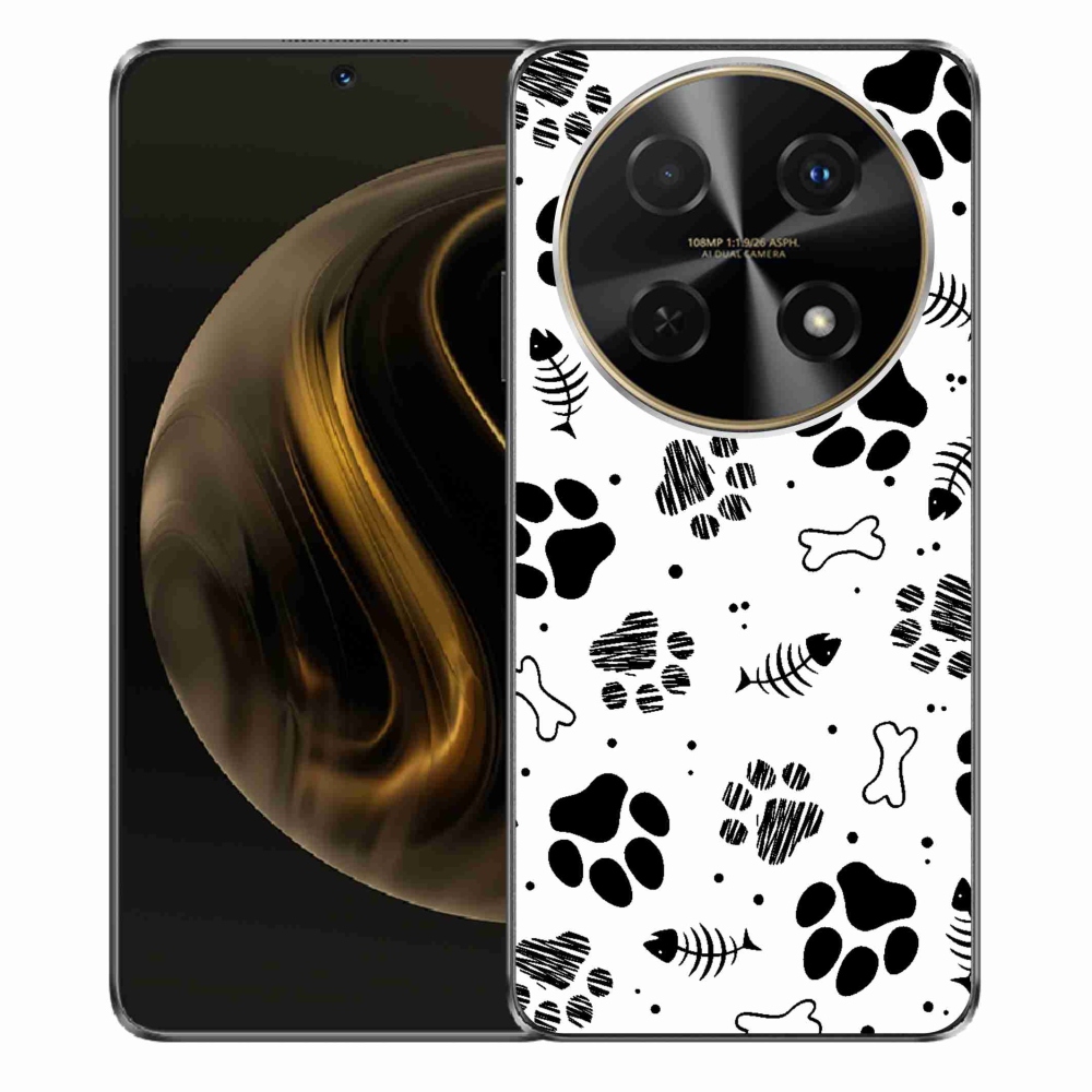 Gelový kryt mmCase na Huawei Nova 12i - psí tlapky 1