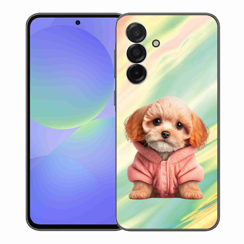 Gelový kryt mmCase na Samsung Galaxy A36 5G - štěně ve svetru