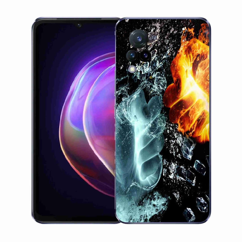 Gelový kryt mmCase na Vivo V21 4G/5G - voda a oheň