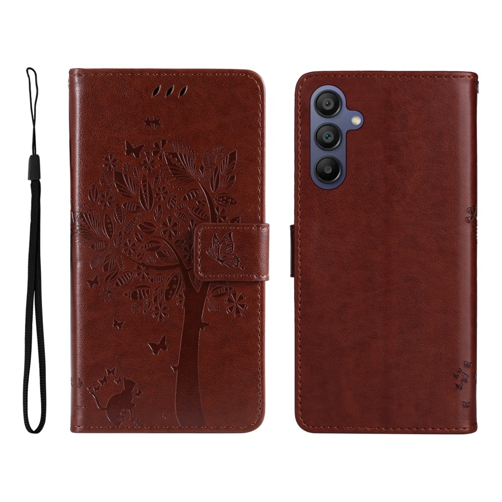 Trees knížkové pouzdro na Samsung Galaxy A16 4G/5G/A26 5G - hnědé