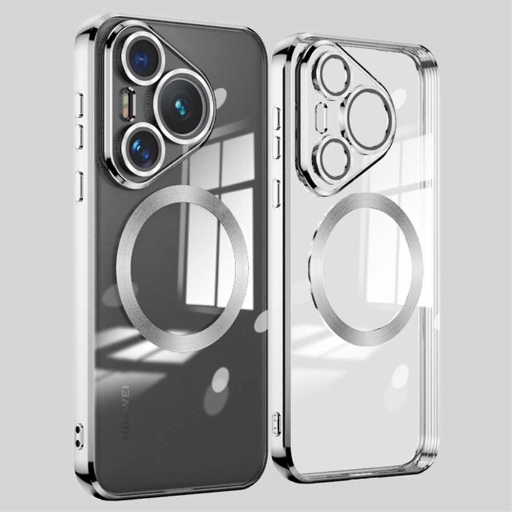 Case gelový obal s ochranou fotoaparátu a podporou MagSafe na Huawei Pura 70 Pro - stříbrný