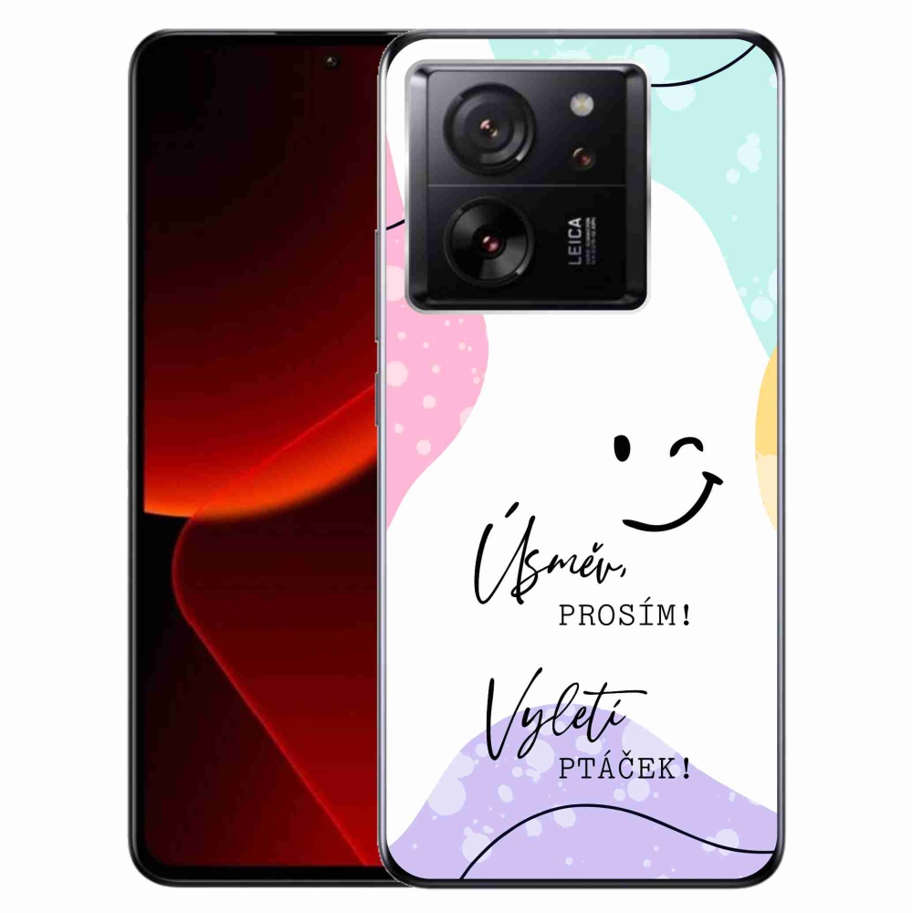 Gelový kryt mmCase na Xiaomi 13T/13T Pro - vtipný text 4 bílé pozadí