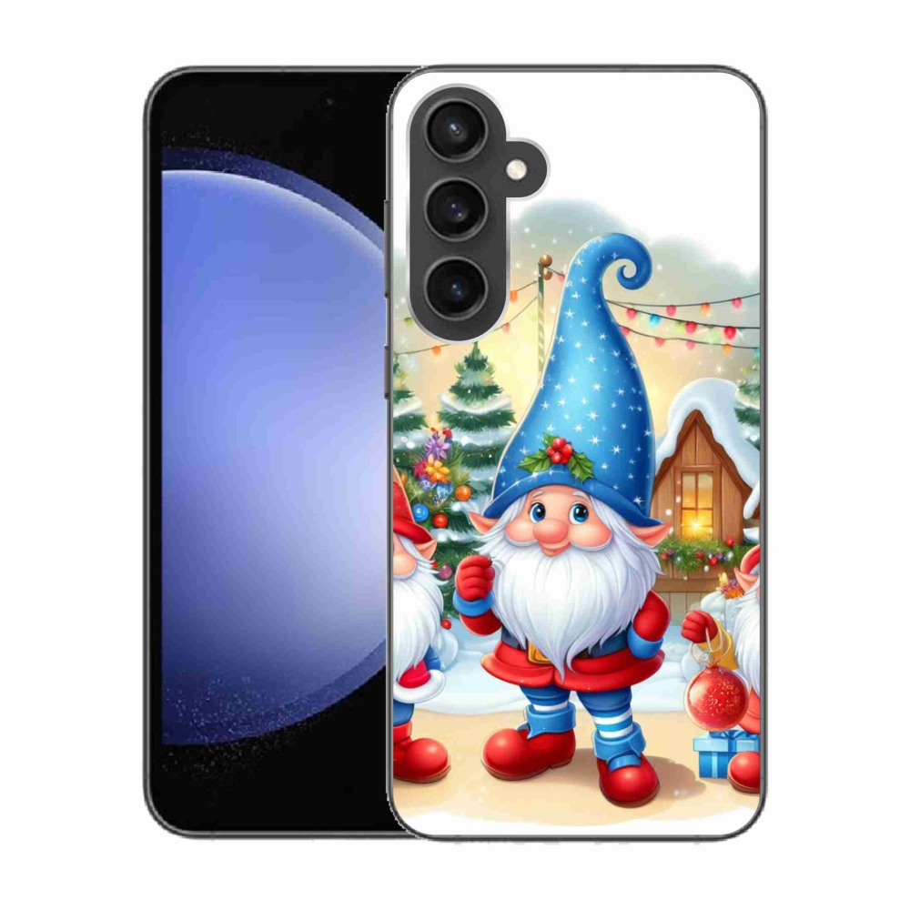 Gelový kryt mmCase na Samsung Galaxy S23 FE - vánoční skřítci