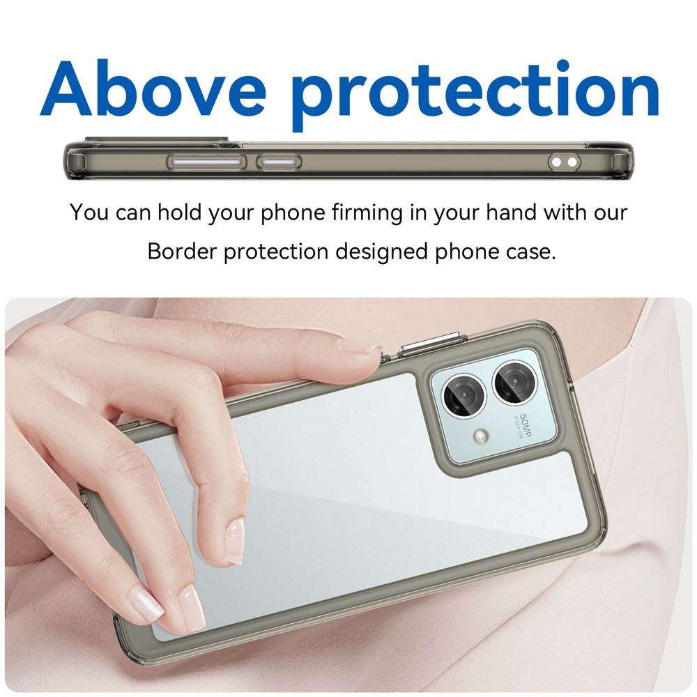 Gelový obal s pevnými zády na Motorola Moto G84 5G - šedý