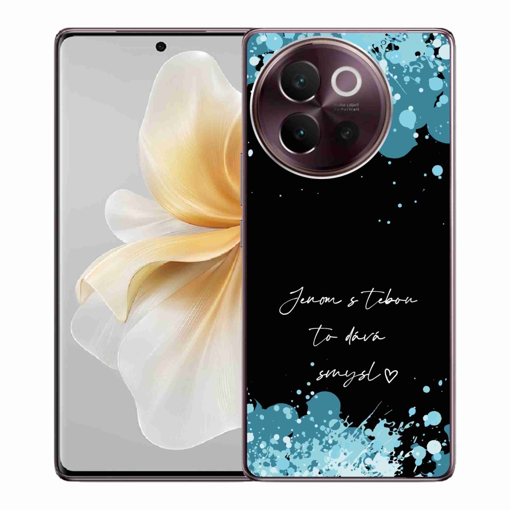 Gelový kryt mmCase na Vivo V40 Lite 5G - zamilovaný text černé pozadí