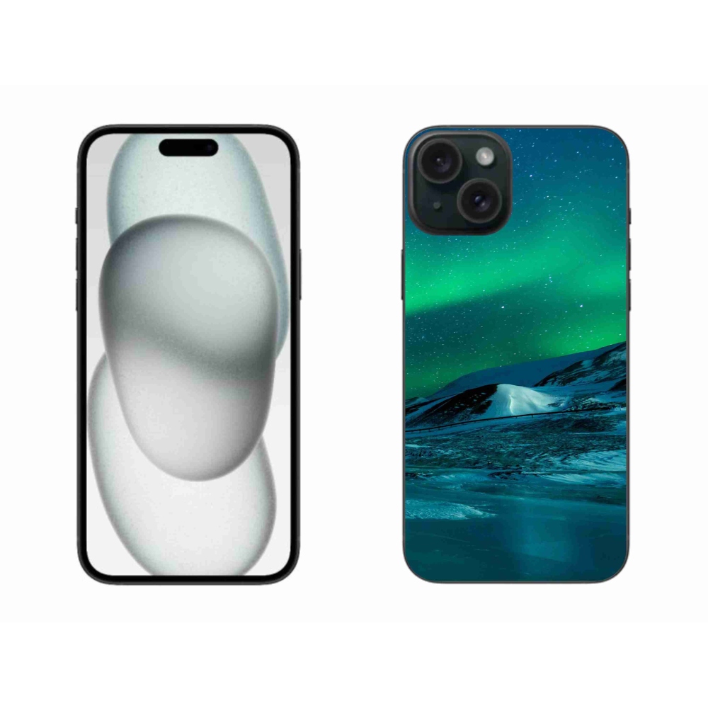 Gelový kryt mmCase na iPhone 15 Plus - polární záře