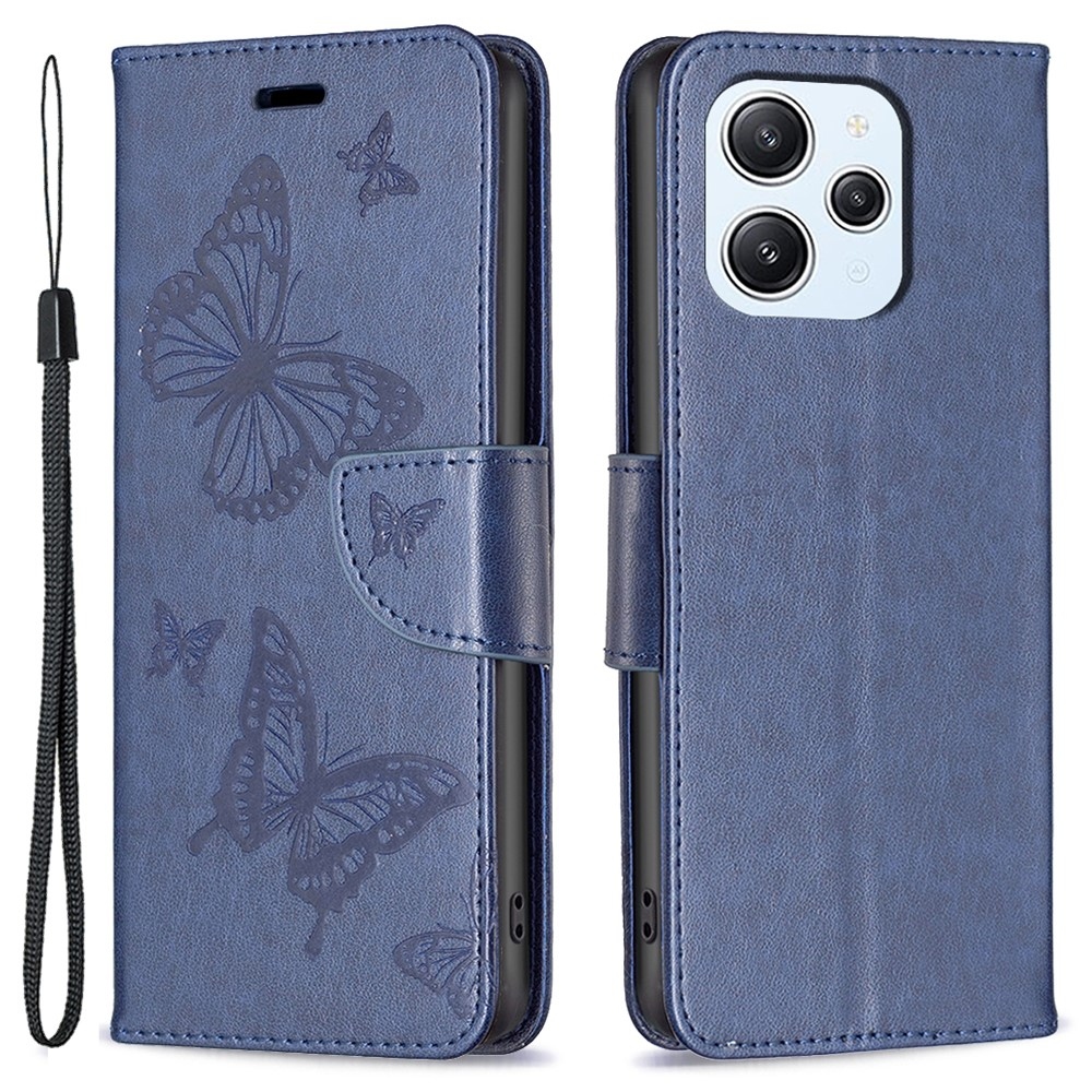 Butterfly knížkové pouzdro na Xiaomi Redmi 12 4G/5G - modré