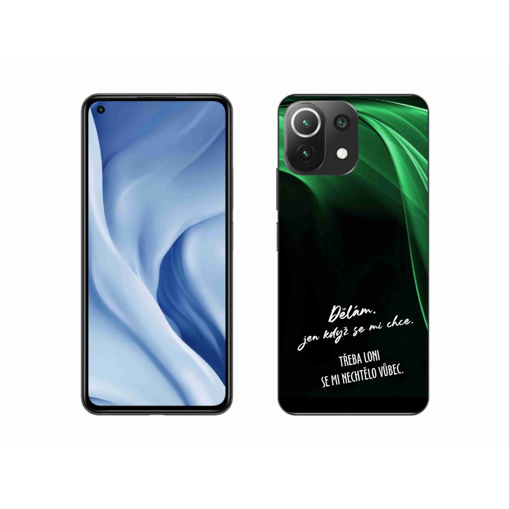 Gelový kryt mmCase na Xiaomi 11 Lite 5G NE - vtipný text 12 černé pozadí
