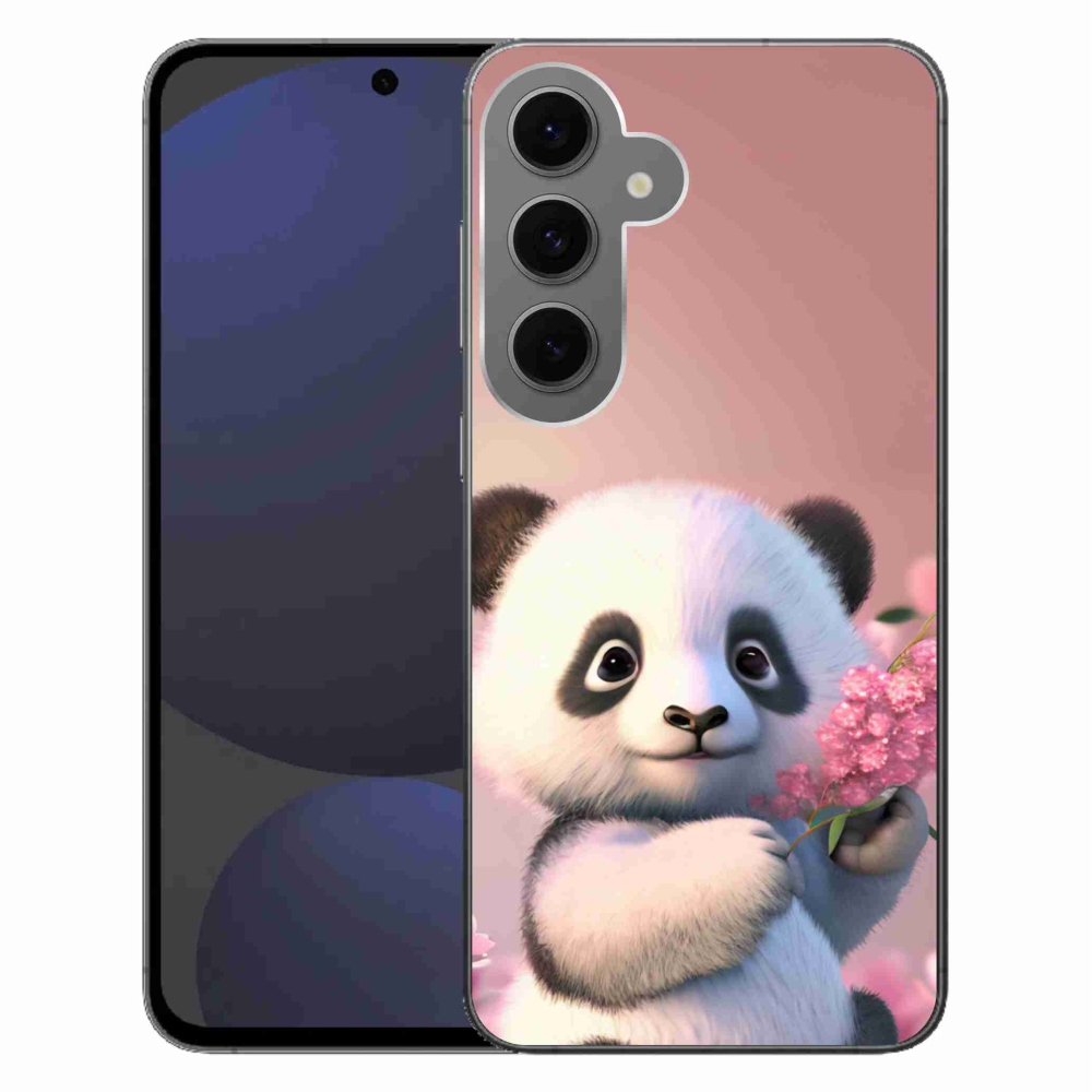 Gelový kryt mmCase na Samsung Galaxy S24 FE - roztomilá panda