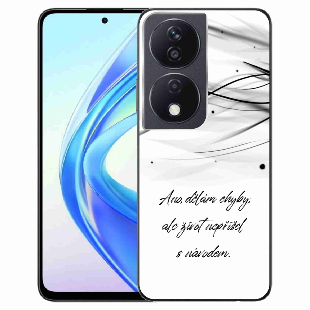 Gelový kryt mmCase na Honor X7b/Honor 90 Smart - citát bílé pozadí