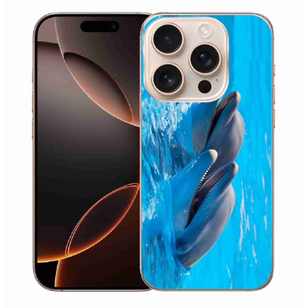 Gelový kryt mmCase na iPhone 16 Pro Max - delfíni