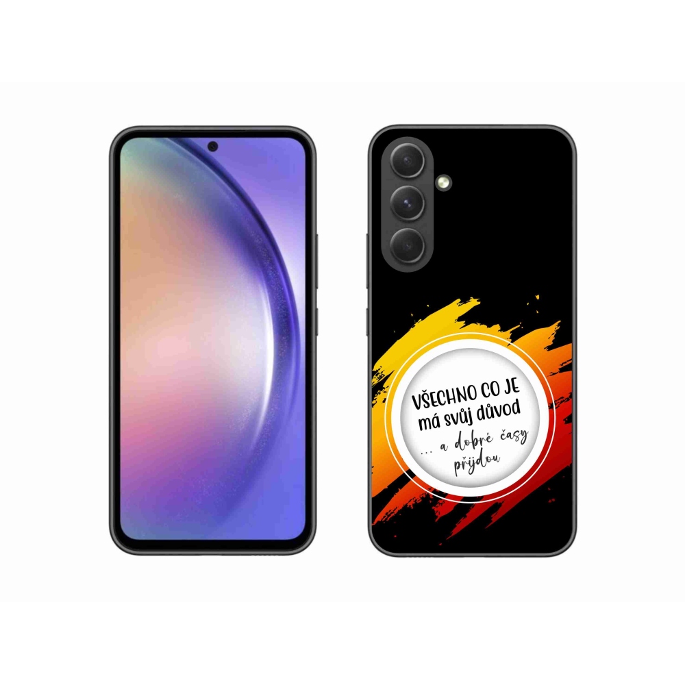 Gelový kryt mmCase na Samsung Galaxy A54 5G - citát 3 černé pozadí
