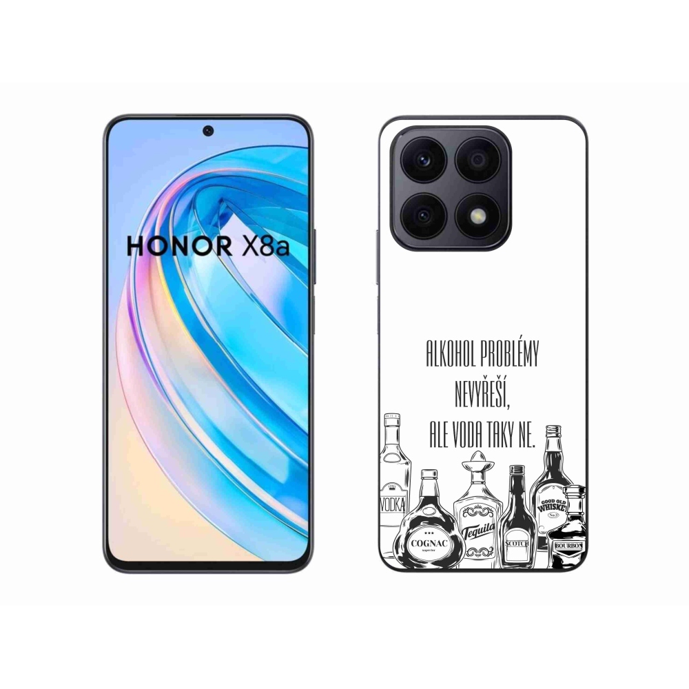 Gelový kryt mmCase na Honor X8a - vtipný text bílé pozadí