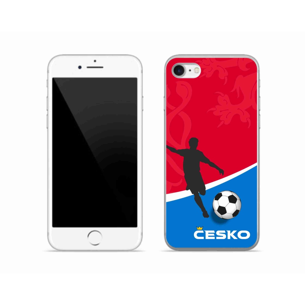Gelový kryt mmCase na iPhone SE (2022) - fotbal Česko