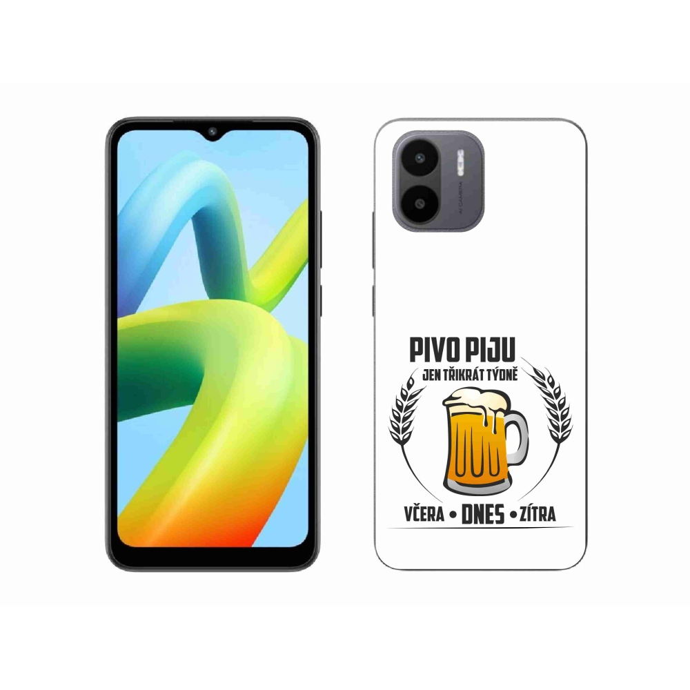 Gelový kryt mmCase na Xiaomi Redmi A1 - pivní motiv bílé pozadí