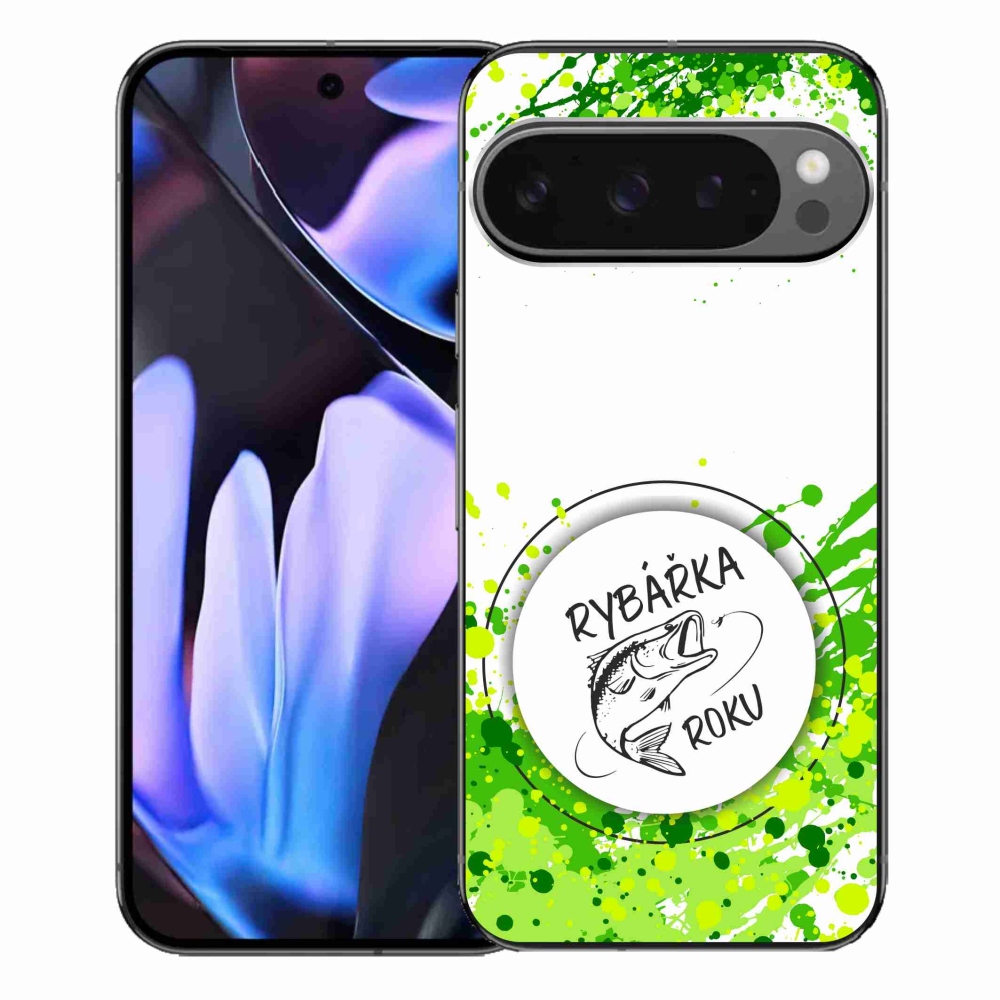Gelový kryt mmCase na Google Pixel 9 Pro XL - rybářka roku bílé pozadí