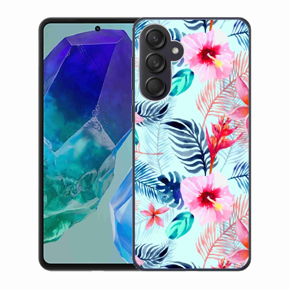 Gelový kryt mmCase na Samsung Galaxy M55 5G - květiny