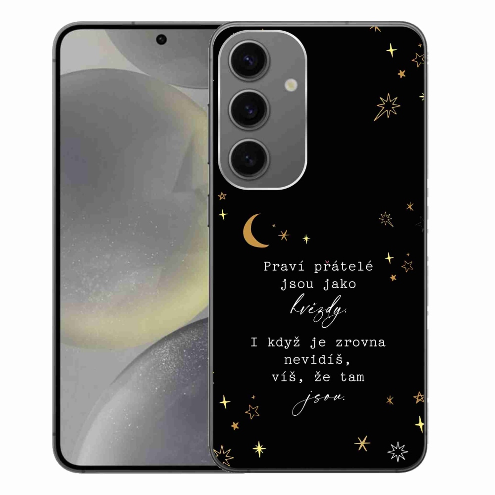 Gelový kryt mmCase na Samsung Galaxy S24+ - citát 6 černé pozadí