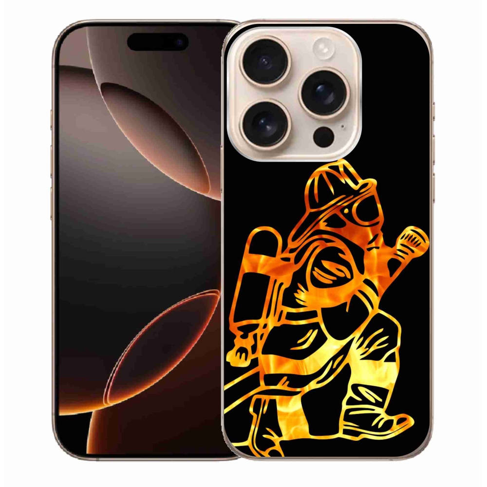 Gelový kryt mmCase na iPhone 16 Pro Max - hasič 1