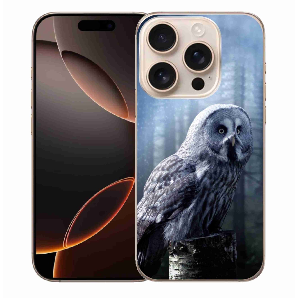 Gelový kryt mmCase na iPhone 16 Pro Max - sova