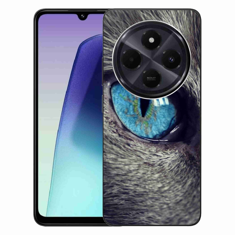 Gelový kryt mmCase na Xiaomi Redmi 14C/Poco C75 - modré kočičí oko