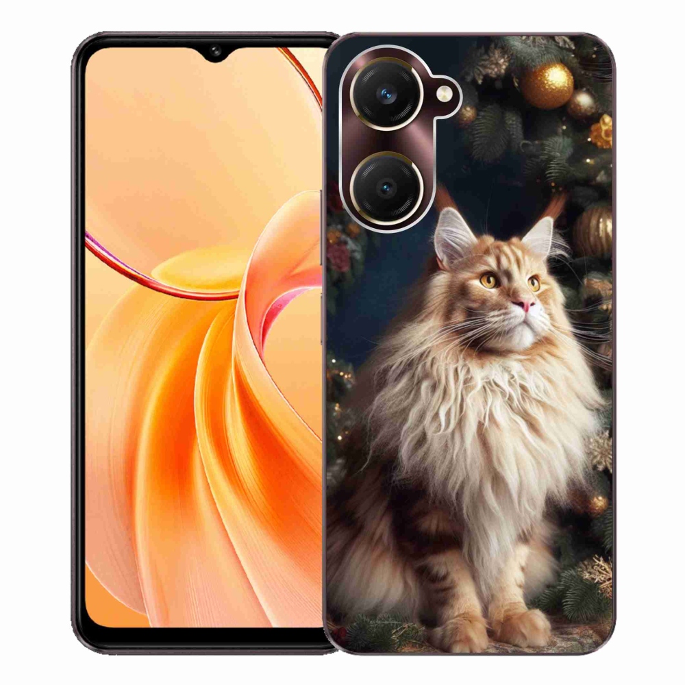 Gelový kryt mmCase na Vivo Y28s 5G - kočka u stromku