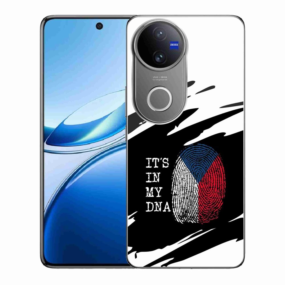 Gelový kryt mmCase na Vivo V50 5G - vlajka otisk prstu černobílé pozadí
